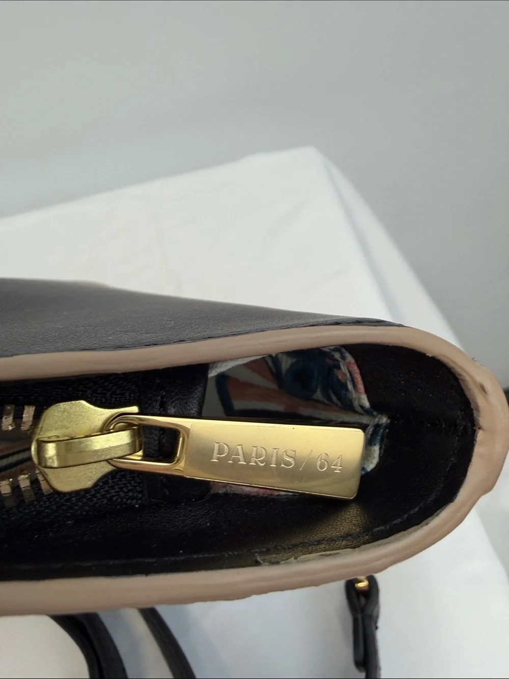 PARIS/64 Mini Lumière Black Leather Top Handle Crossbody Bag Spain Luxury